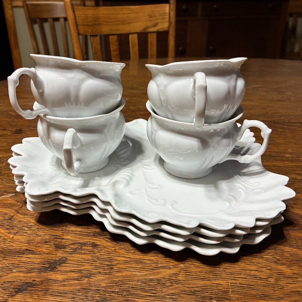 White Tea & Toast Serving Set for Four